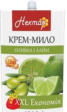 Крем - мило "Оливка та лайм" ТМ "НЕКТАР" дой-пак, 1000мл