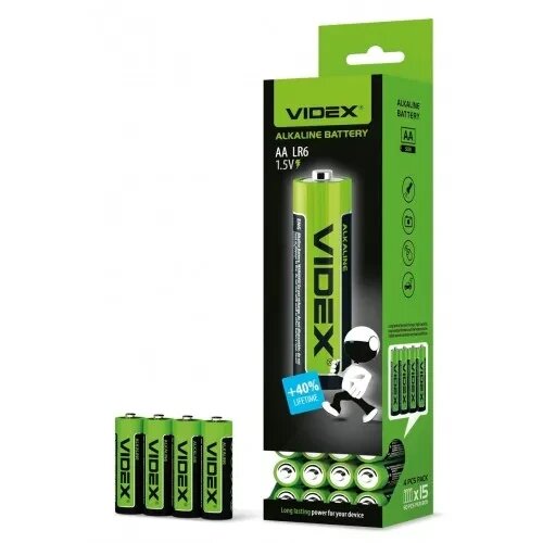 Батар. Videx AA LR6 1.5V 4шт