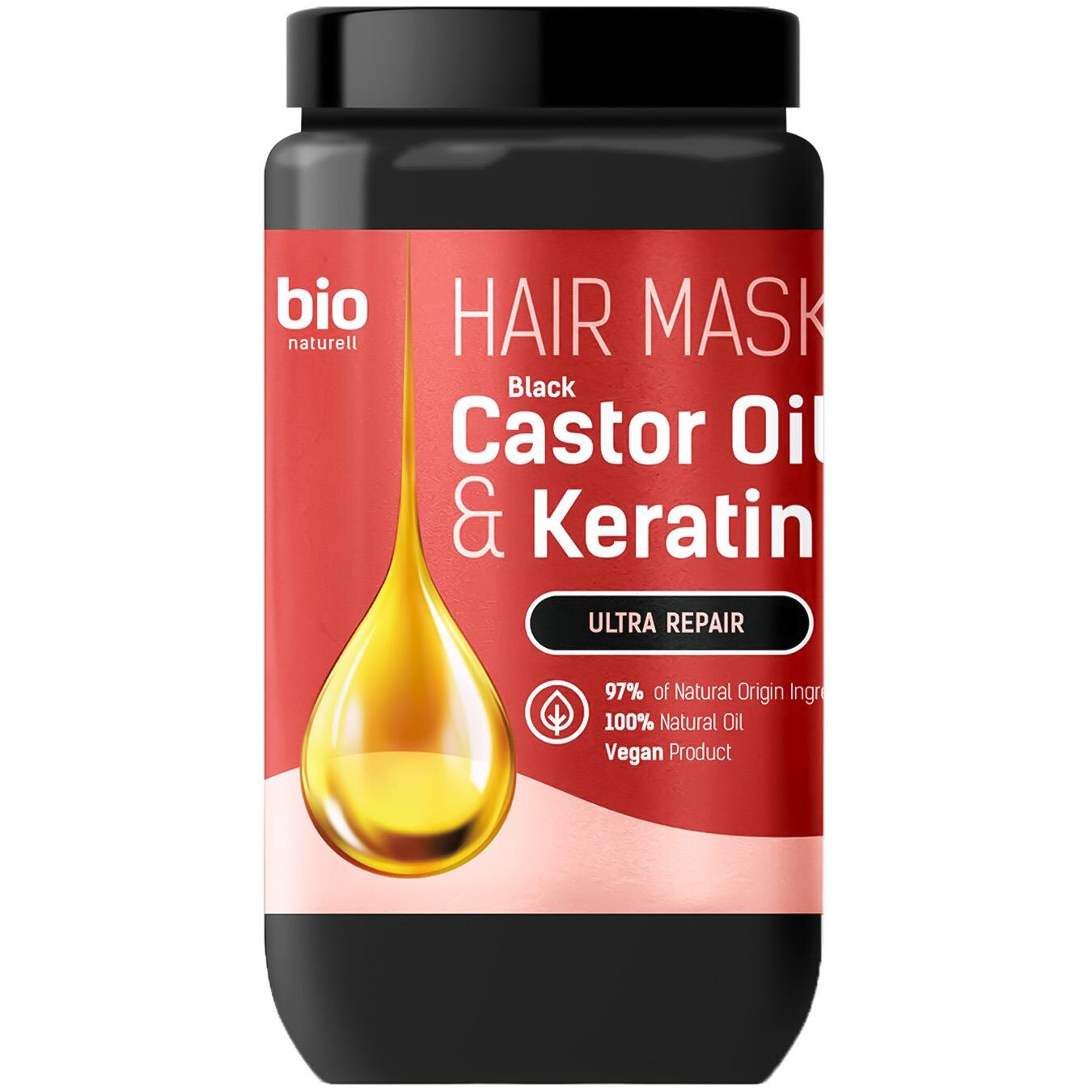 BION Black Castor Oil & Keratin Маска для волосся 946мл