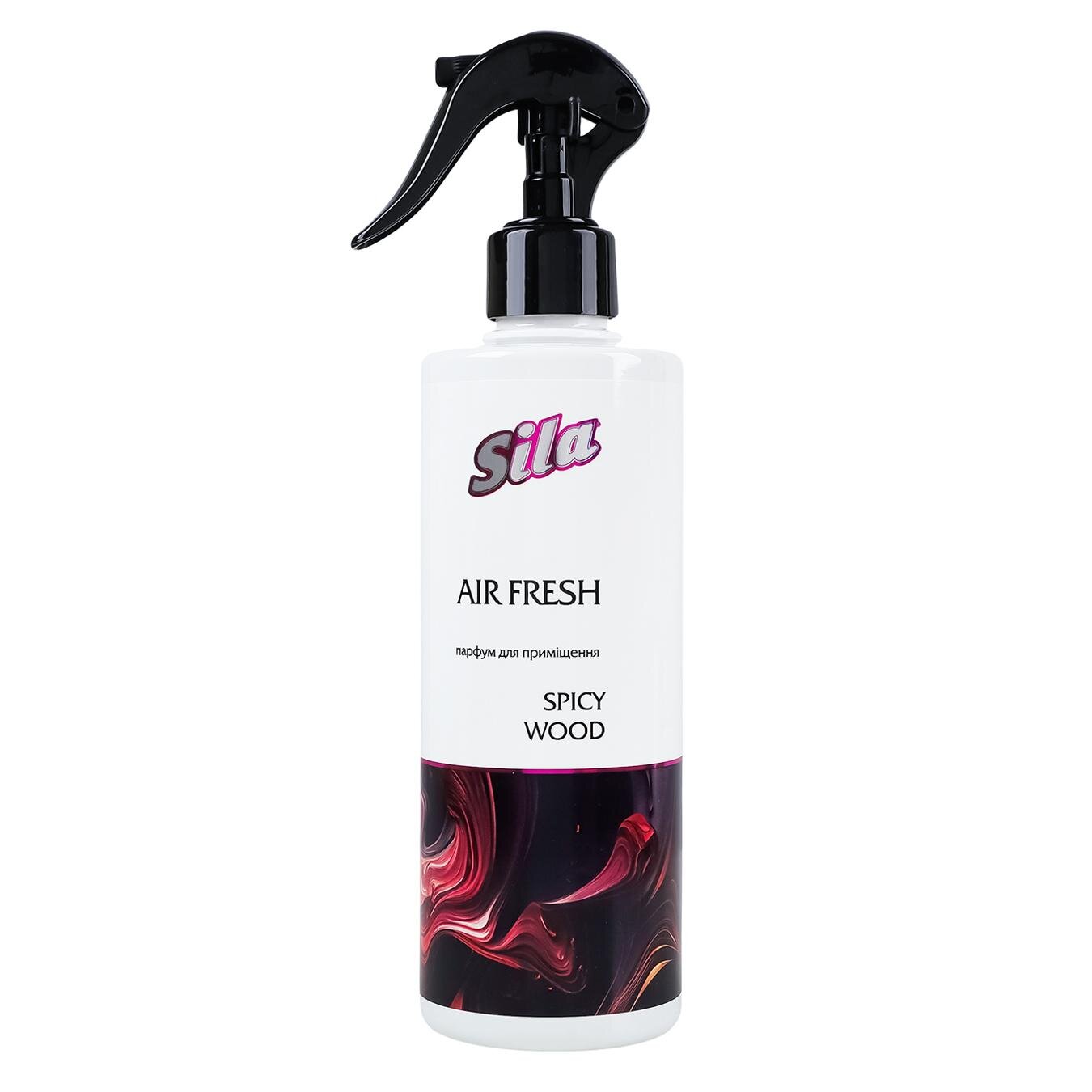 Парфум для приміщення ТМ "Sila" Air Fresh "Spicy Wood", в полімерній пляшці з розпилювачем, номіналь