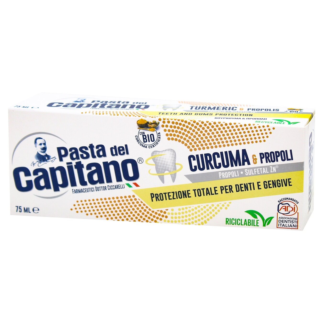 Зубна паста Pasta del Capitano Turmeric&Propolis з куркумою та прополісом 75 мл