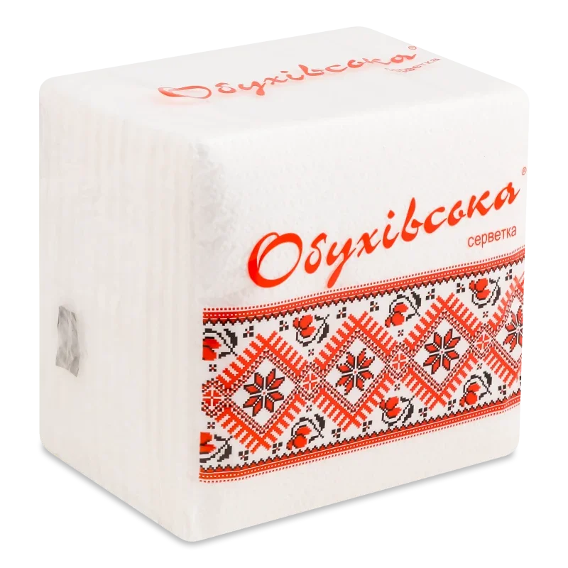 Серветки 80шт білі *обухівська*230-240