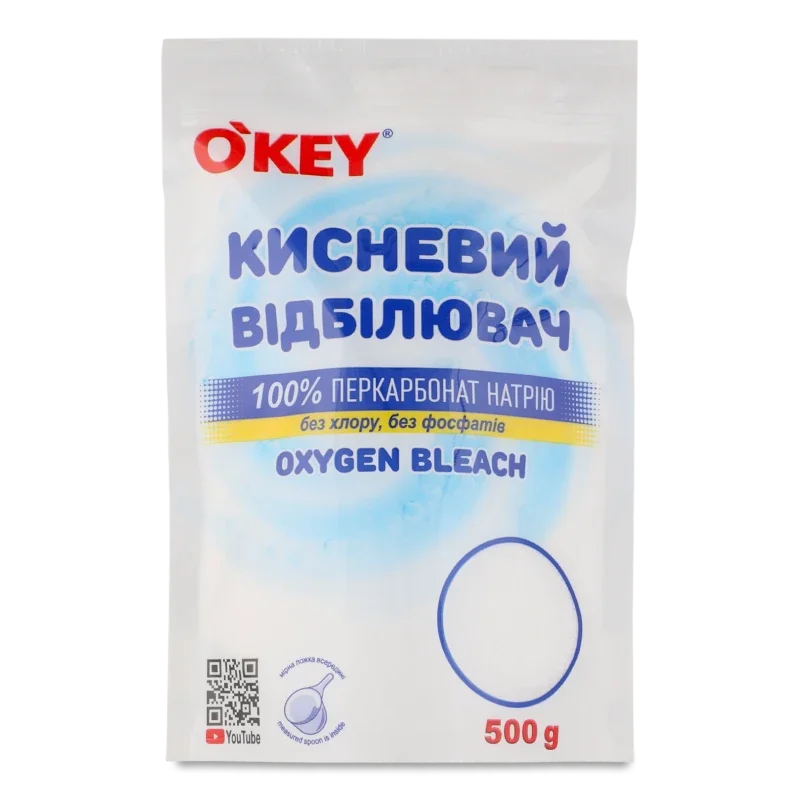 O'KEY кисневий відбілювач 100%  500г дой-пак