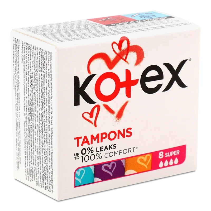 Жіночі гігієничні тампони Kotex Tampon Super (8+4)х16